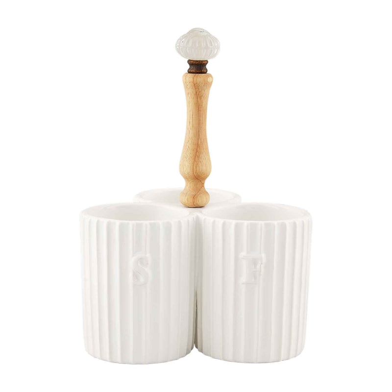 Doorknob Divided Utensil Holder