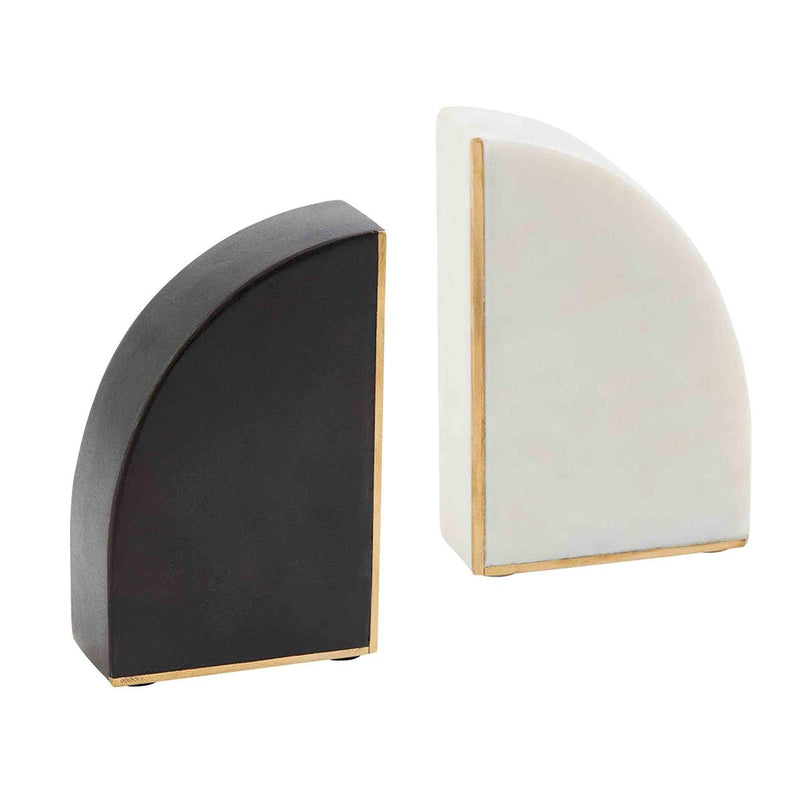 Black & White Marble Bookends