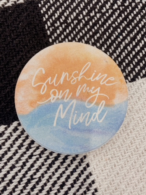 Sunshine on My Mind - Car Coaster